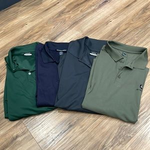 Lot of 4 John Deere golf polos.